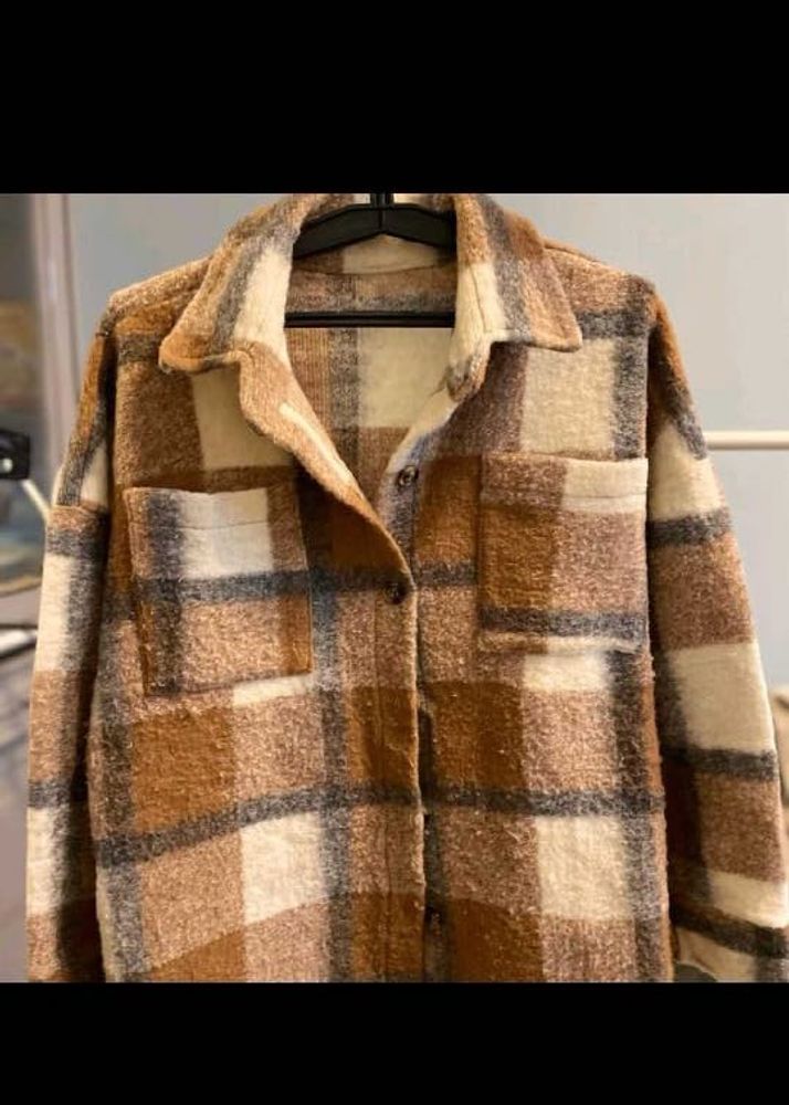 Brown Plaid Shacket