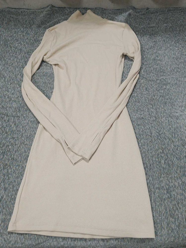 Urbanic Beige Bodycon Mini Dress