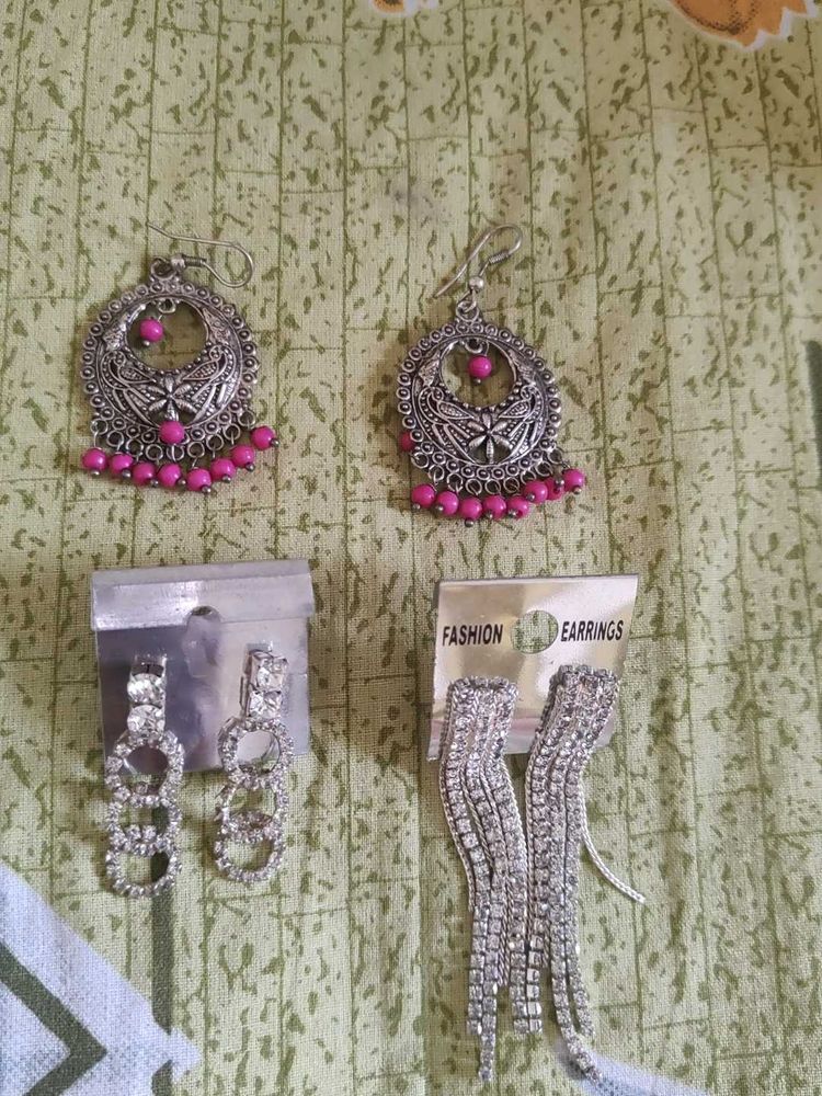 Sparkling Earrings and Oxidised