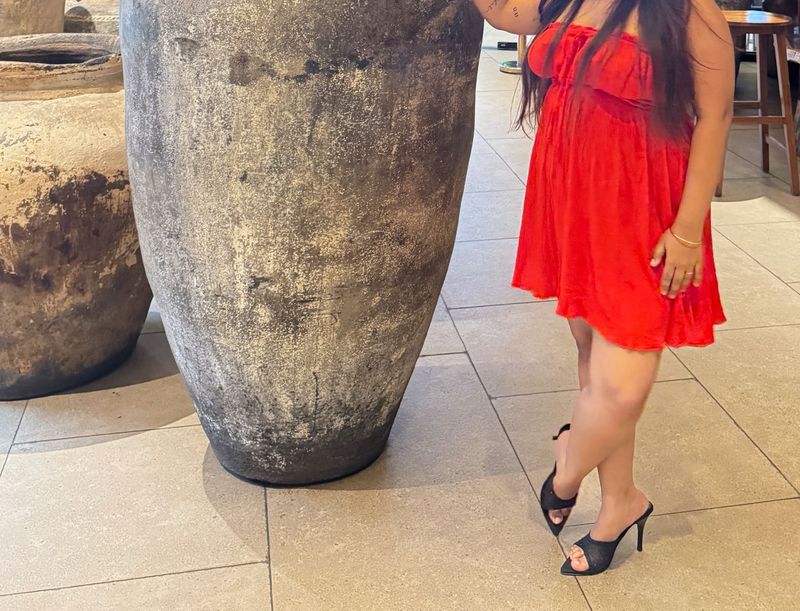 Red Strapless Mini Dress