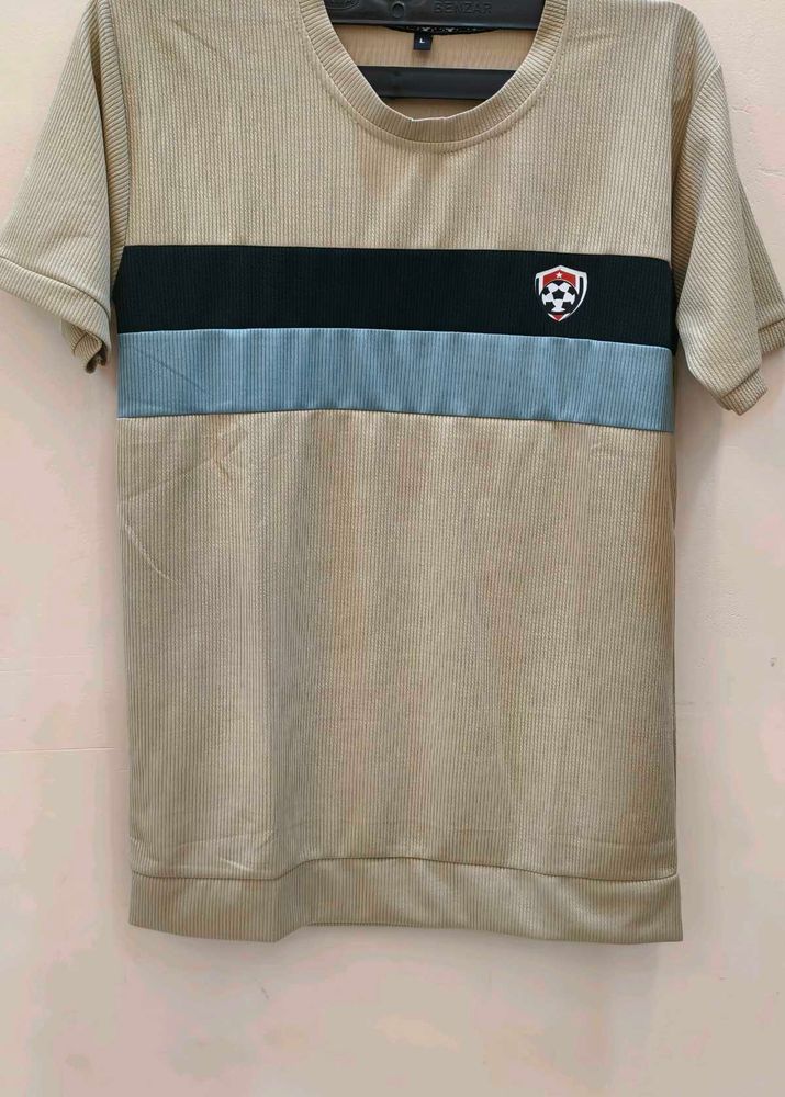 Striped Patch T-Shirt