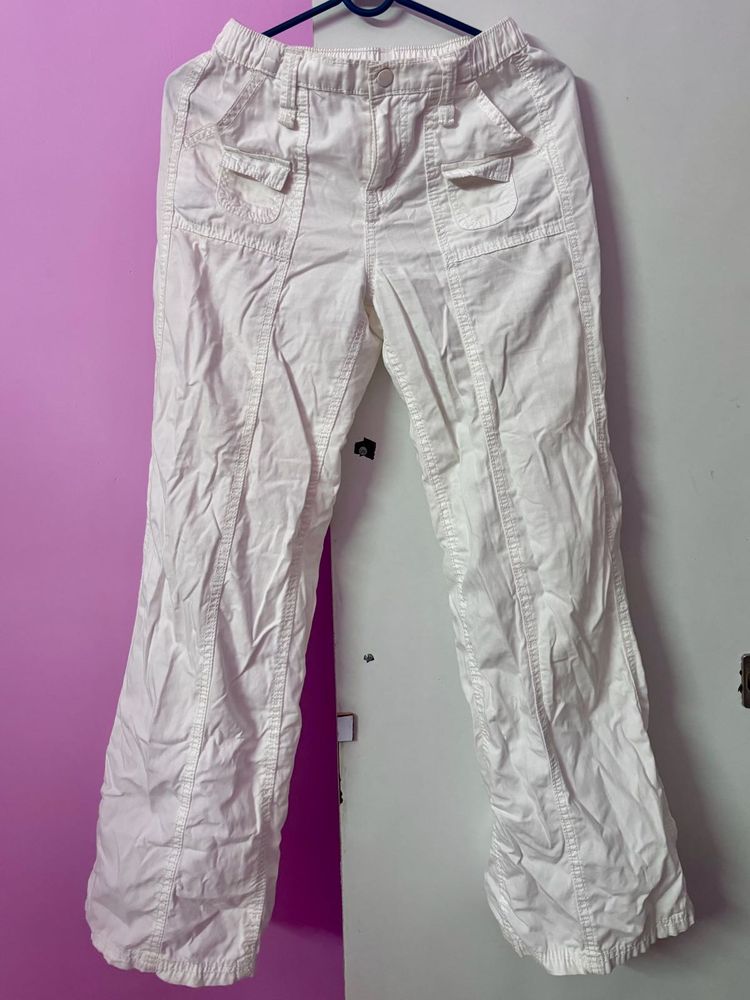 White Cargo Pants