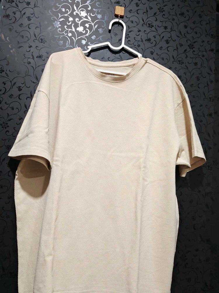 oversized Beige T-Shirt and Joggers set