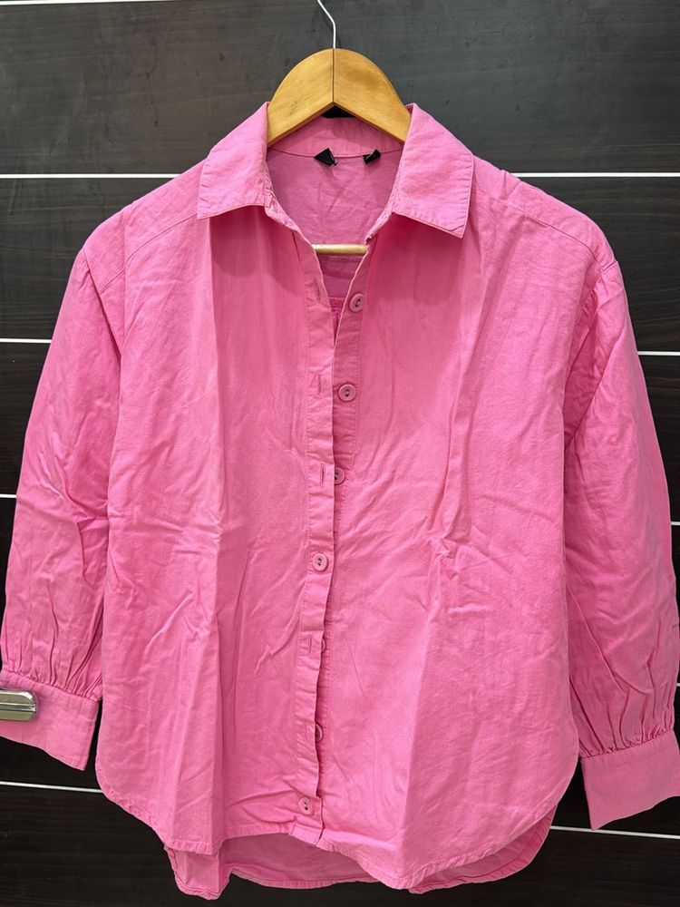 A Rose Pink Coloured Casual Shirt