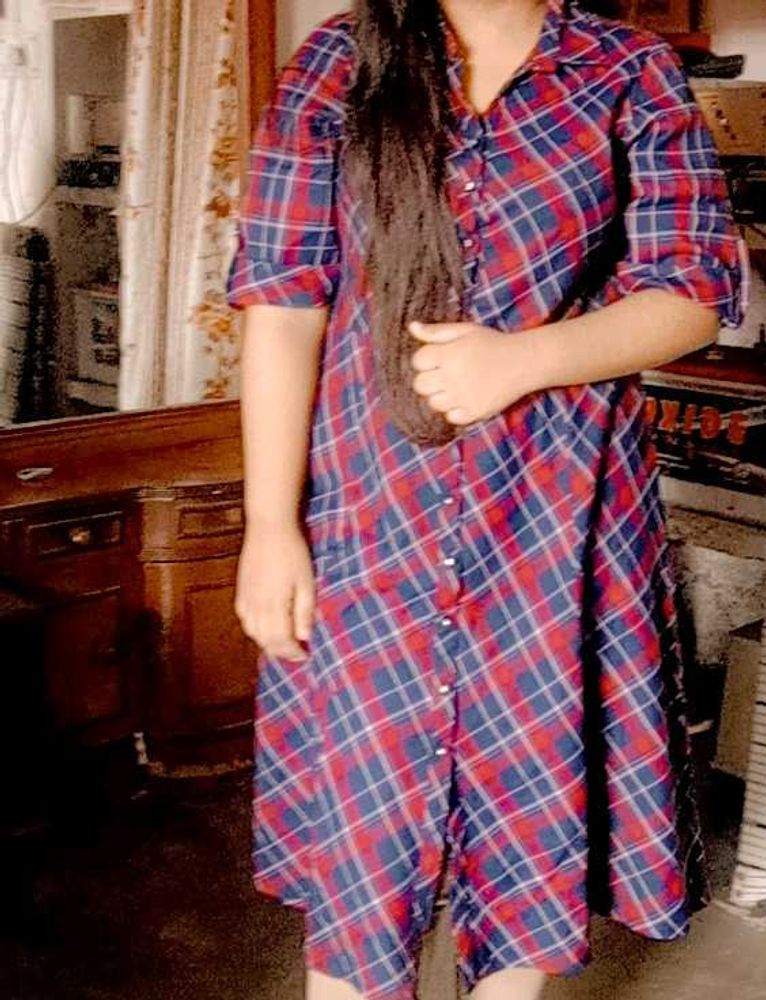 Plaid Shirt Dress