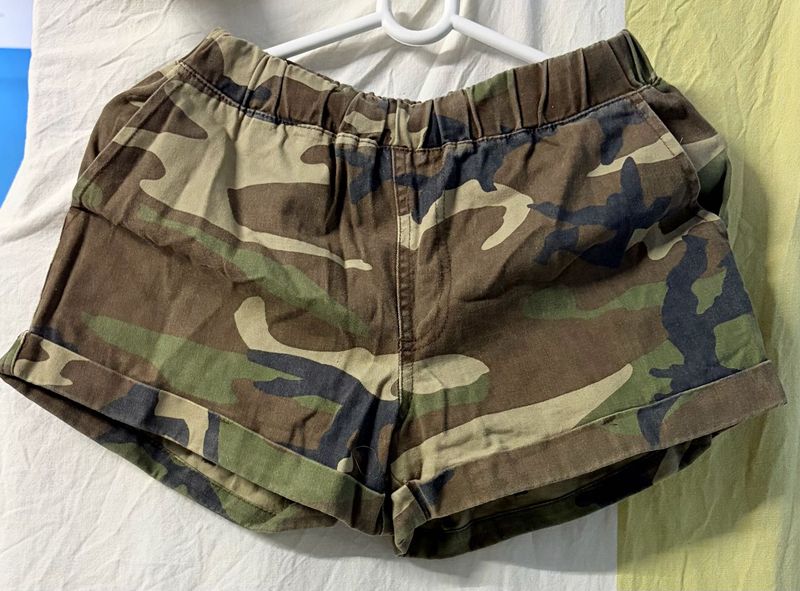 Camo Print Shorts