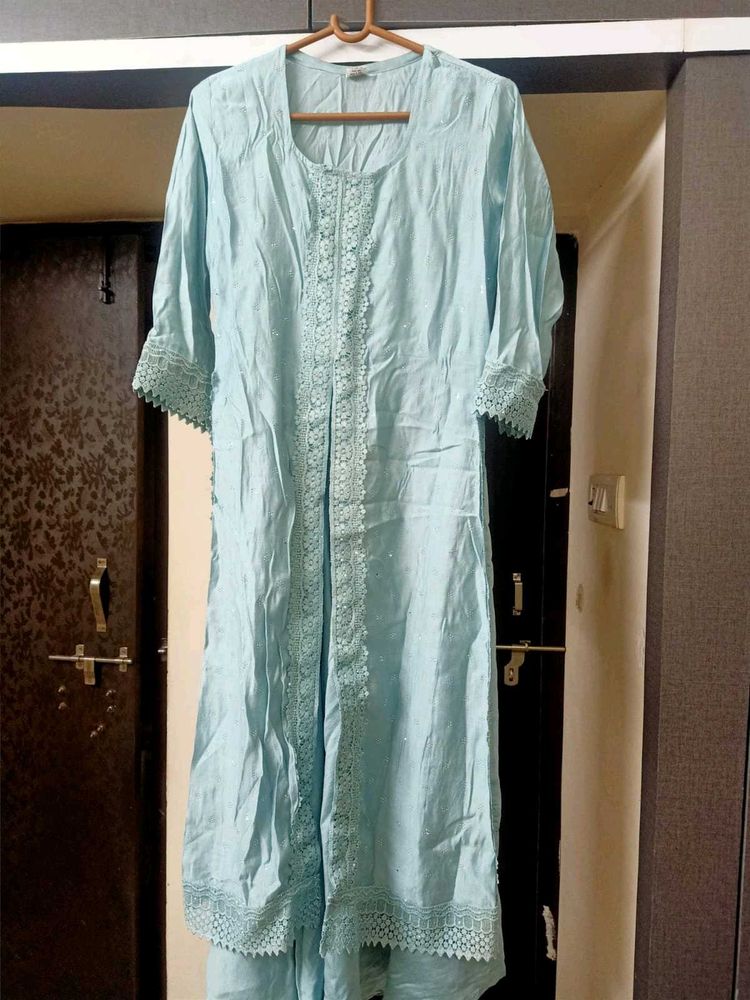 NEW SHARIFA BLUE ANARKALI KURTA