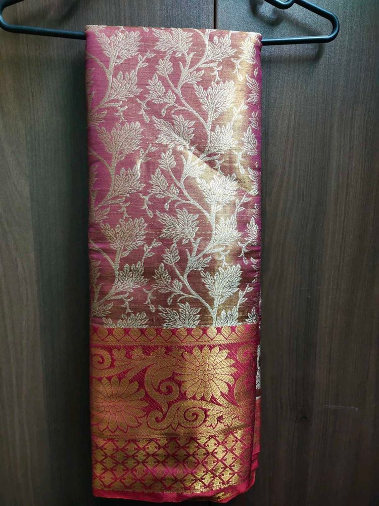 Elegant Pink Floral Saree