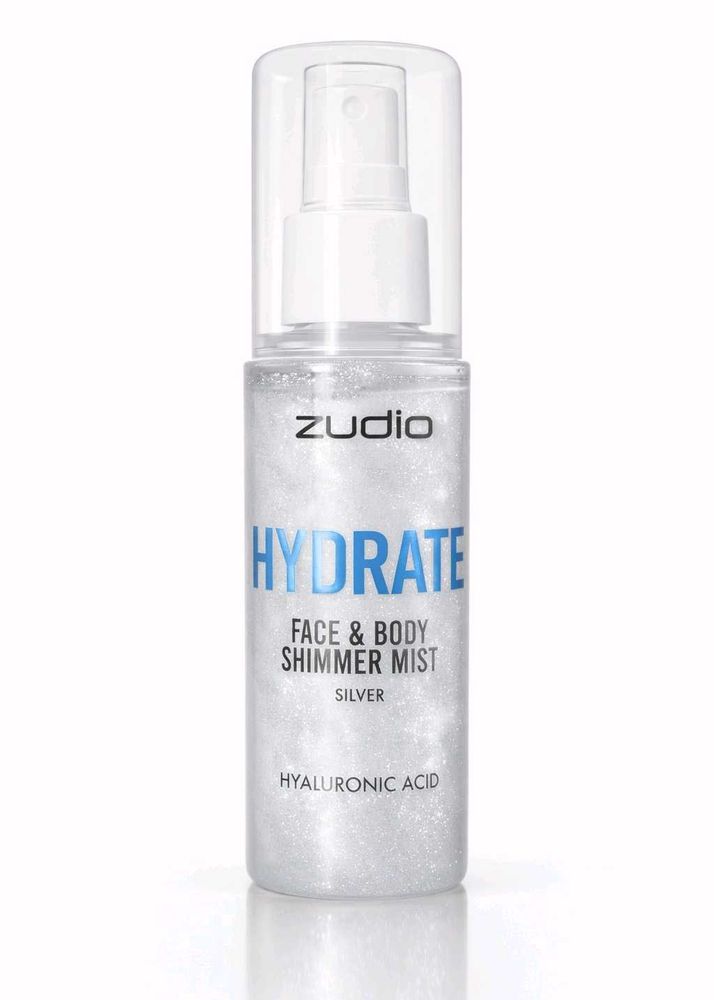 Zudio Hydrate Face &amp; Body Shimmer Mist – Silver (1