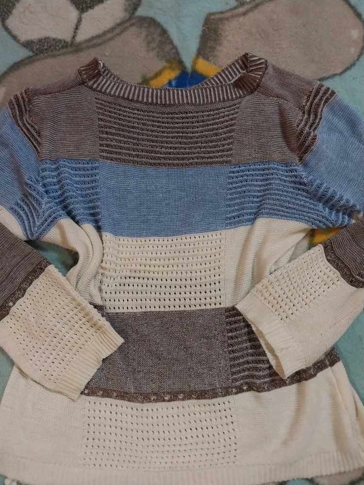 Vintage Striped Knit Sweater