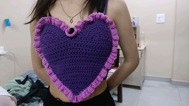 Crochet Heart Top