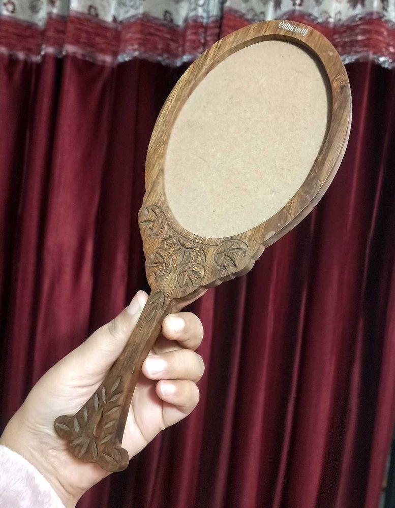 Wooden Hand Mirror Frame