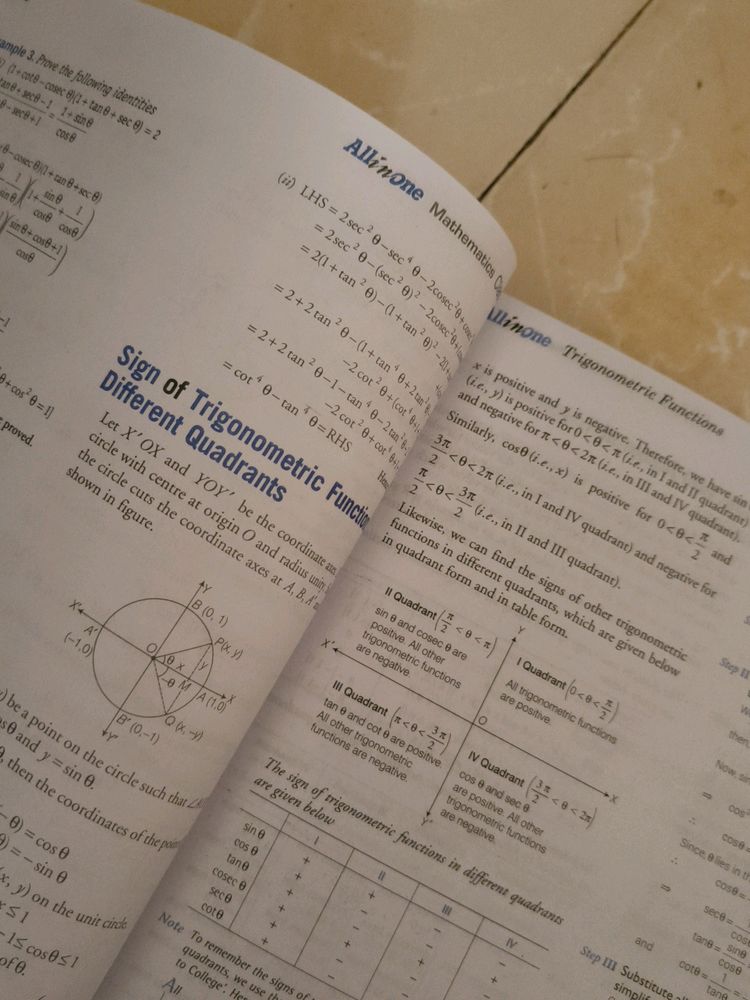 All In One Mathematics Book Class 11