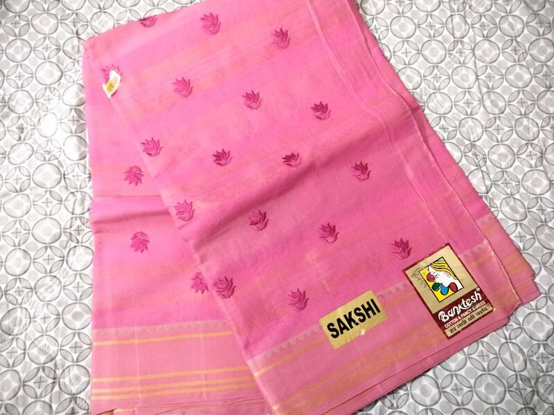 Sakshi Pink Cotton Saree