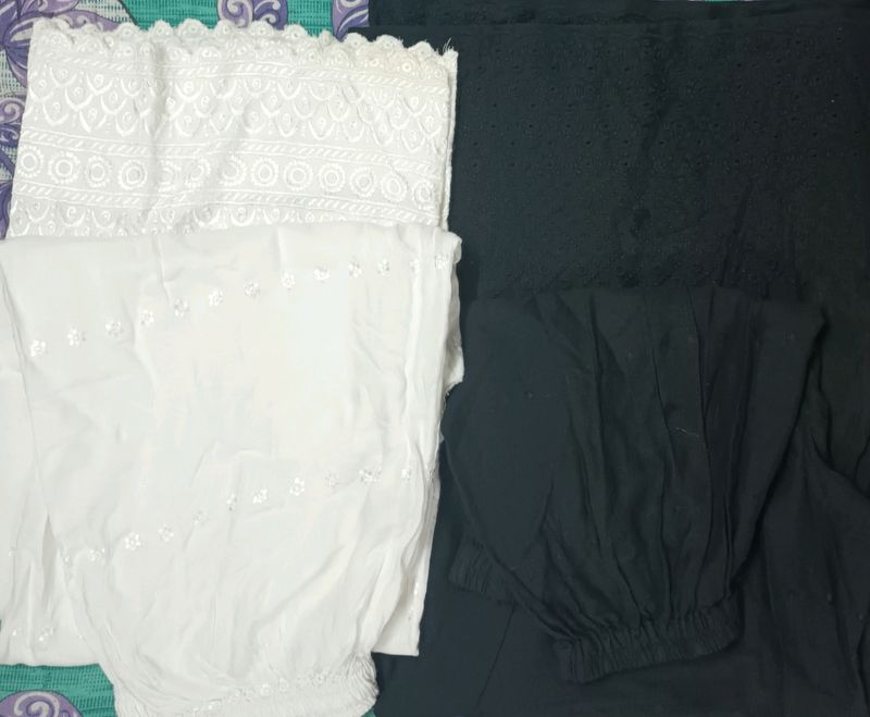 PLAZZO COMBO WHITE AND BLACK