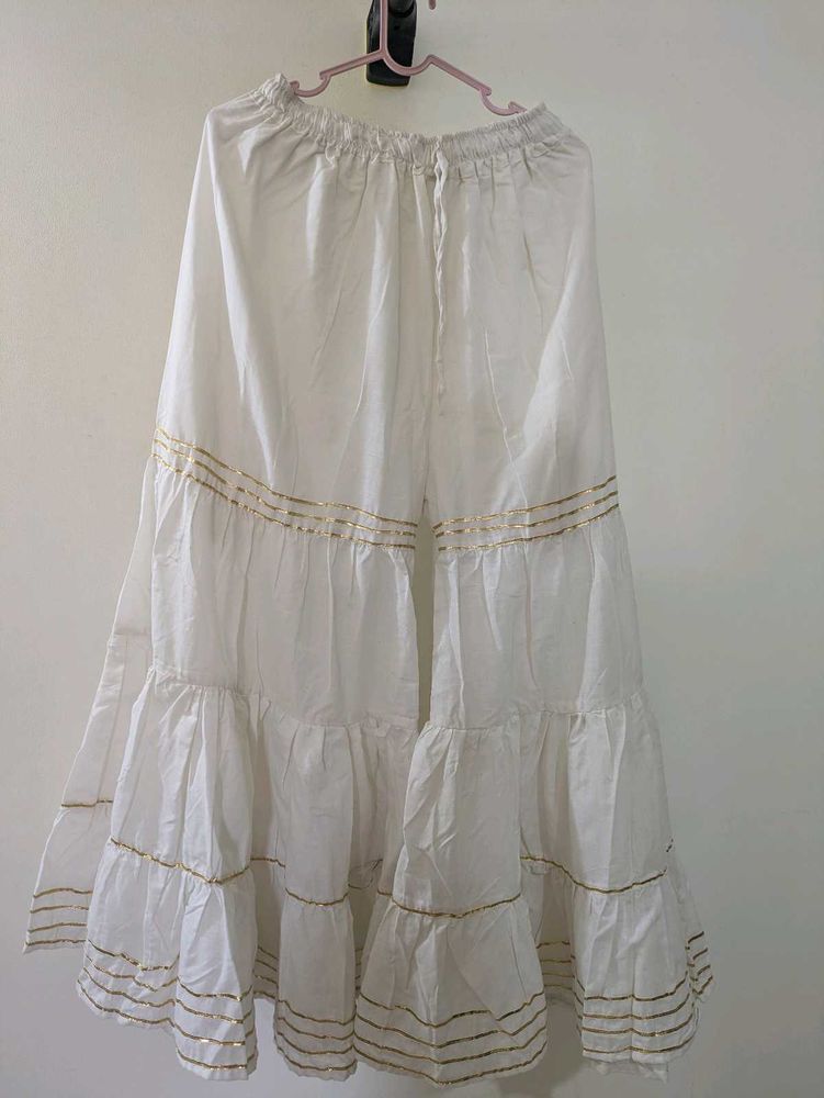 White Cotton Sharara
