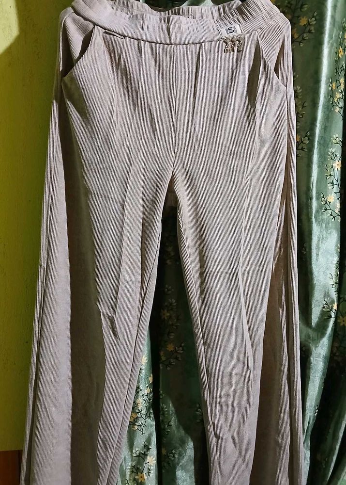Corduroy Wide-Leg Trousers