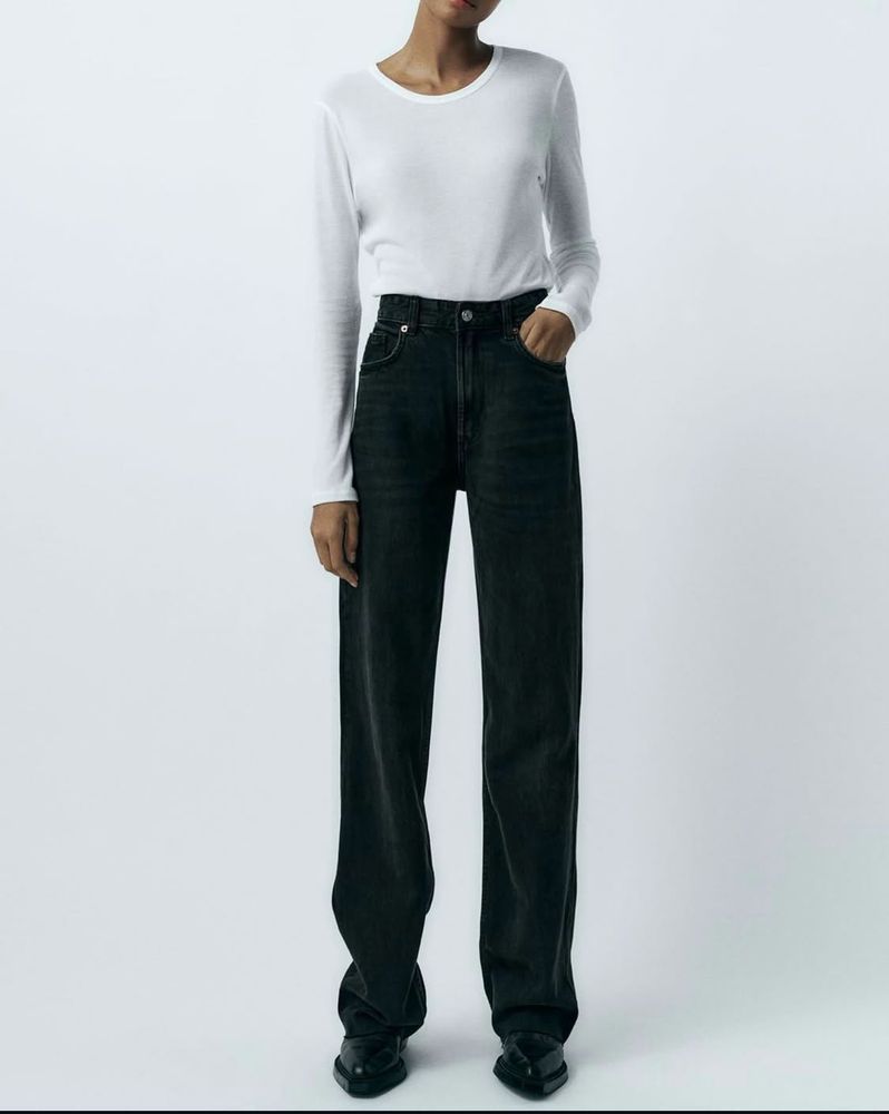 *Steal Deal* ZARA Black Straight Leg Jeans
