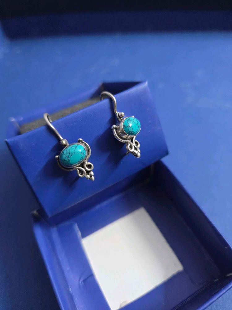 Turquoise Silver Earrings