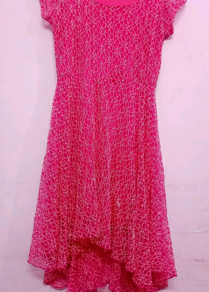 Beautiful High Low Net Dress