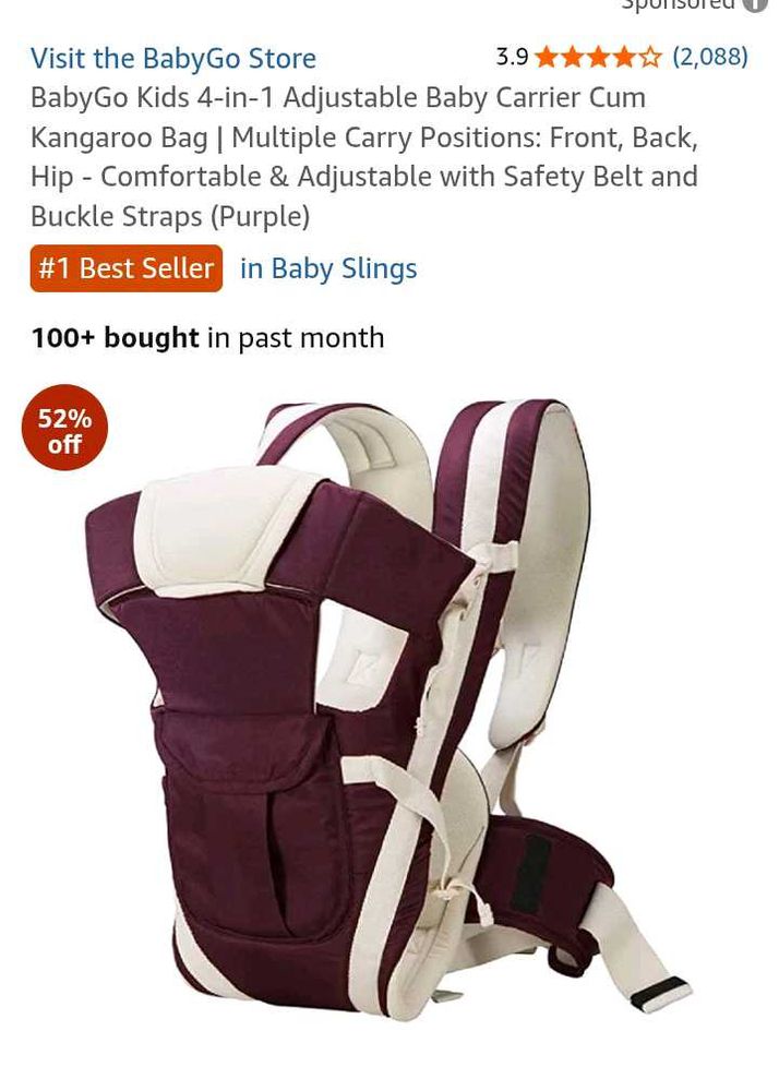 BabyGo 4-in-1 Baby Carrier