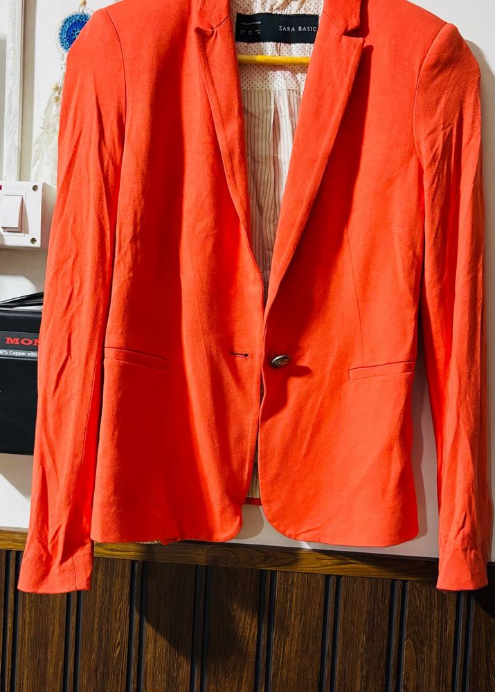 Zara Orange Blazer