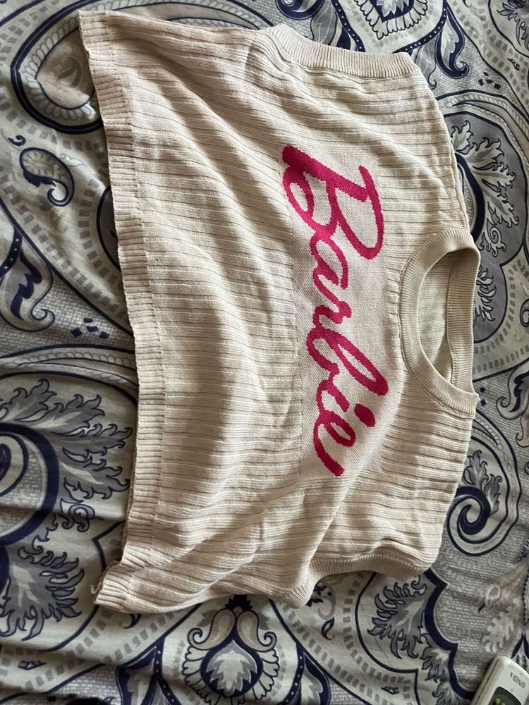 Barbie Graphic Knit Top
