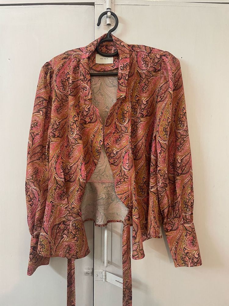 Paisley Print Tie Top