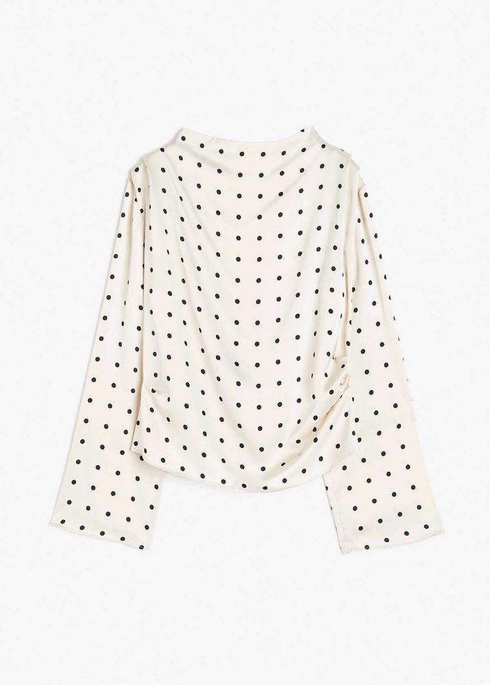 H&amp;M Polka Dot Satin Top 🖤🍦