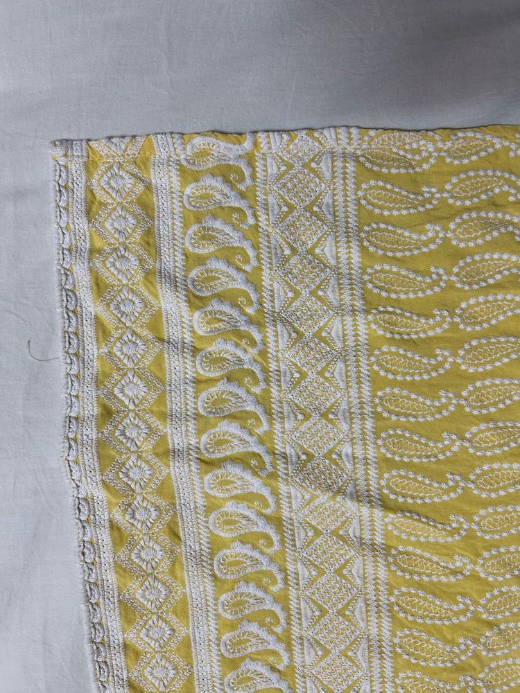 Chikankari Yellow Kurti 💛