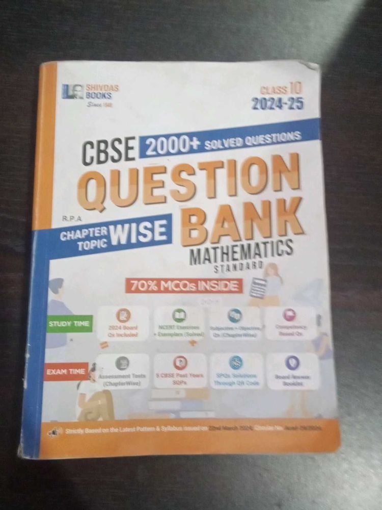 Shivdas Maths Question Bank For Class 10th Cbse