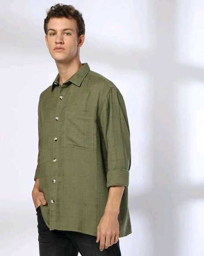 Men&#39;s Olive Green Shirt