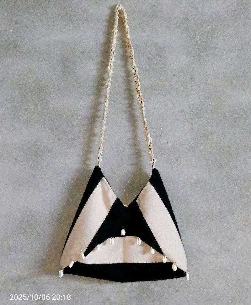 black and white tote bag