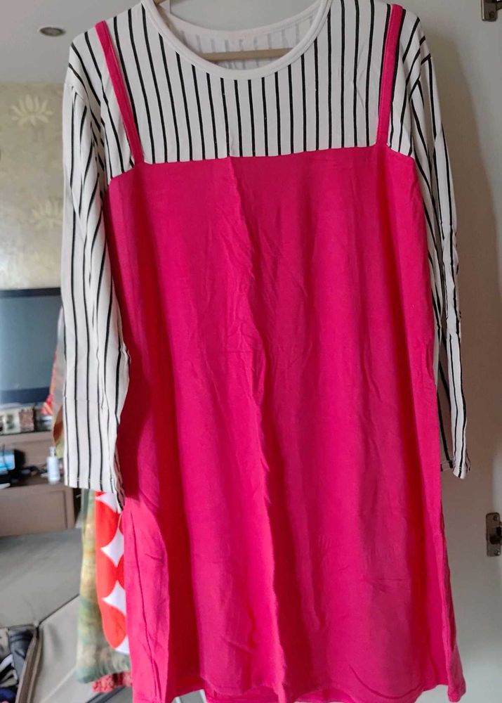 Pink &amp; Striped Dress