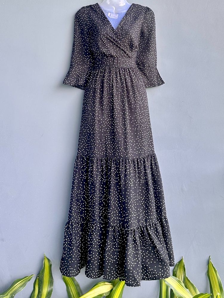 Chic Polka Dot Maxi Dress