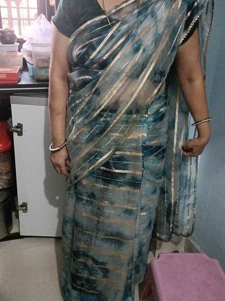 Tie &amp; Die Organza Daily Wear Saree