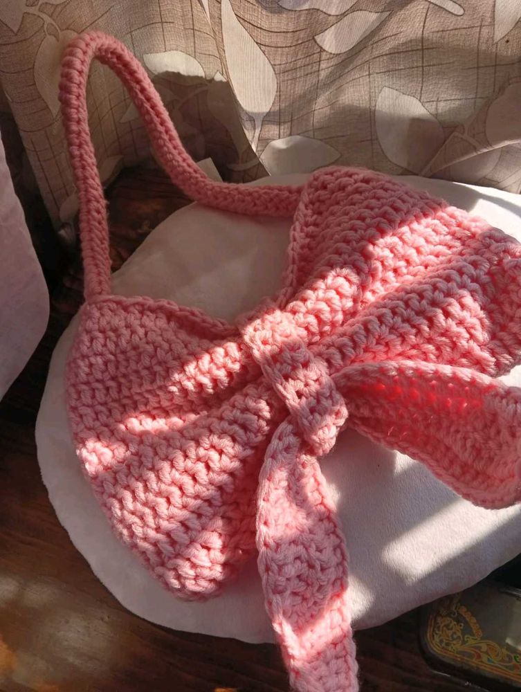 Crochet Bow Handbag