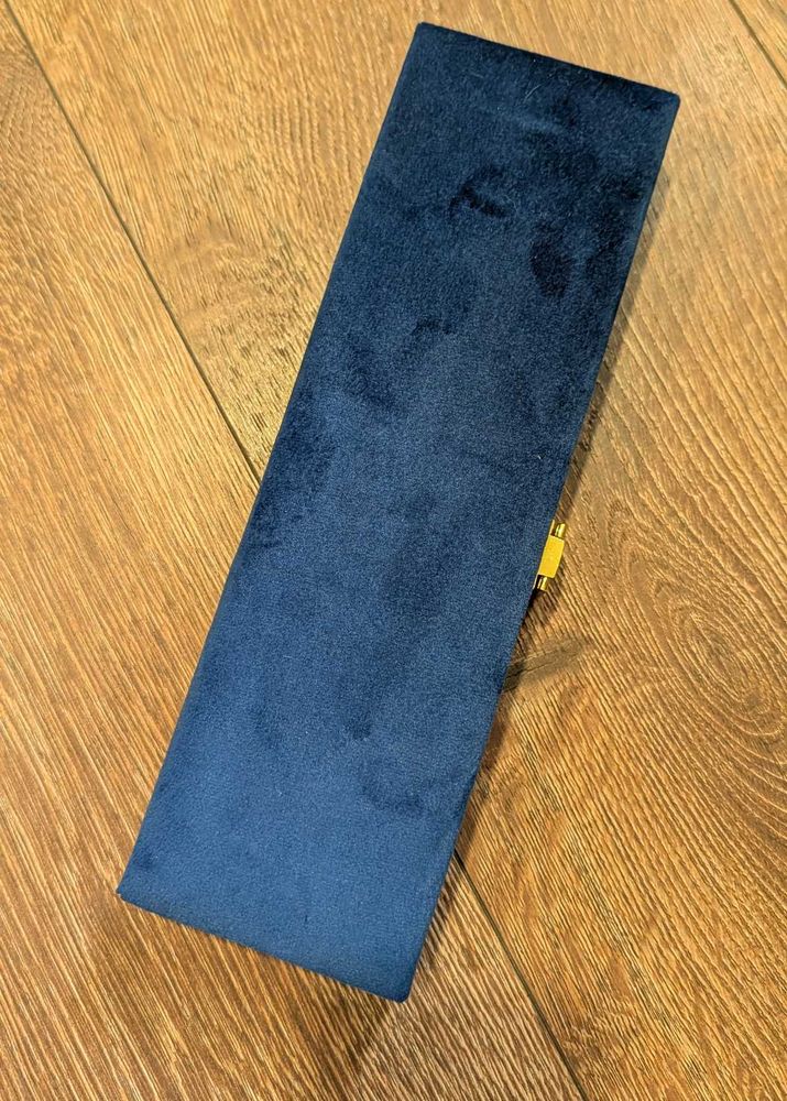 Elegant Navy Velvet Jewelry Box