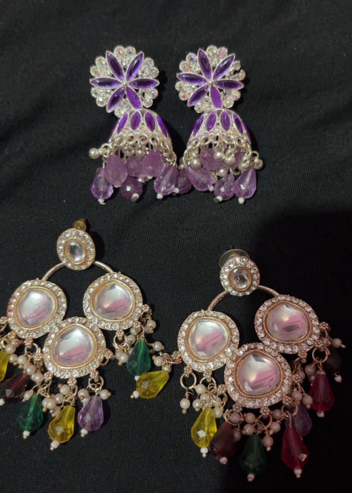 2 Peace Jhumka Set