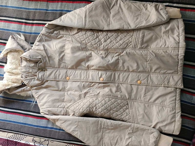Beige Quilted Jacket