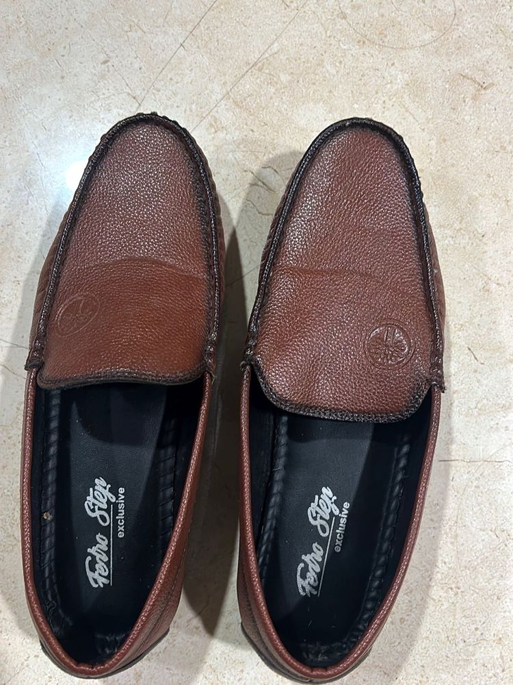 Retro Step Brown Loafers