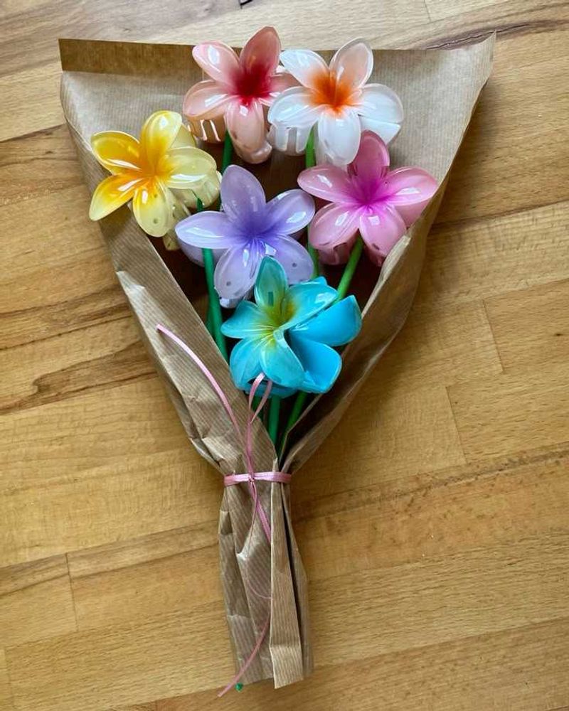 Floral Flower Hair Claw Clips