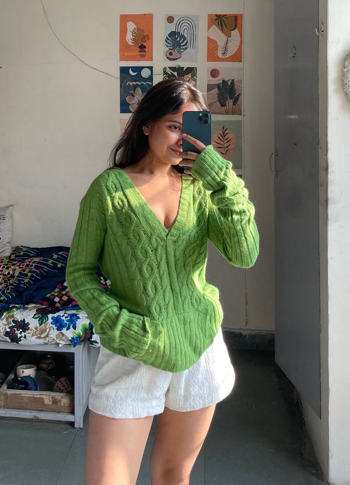 Green Knit Sweater