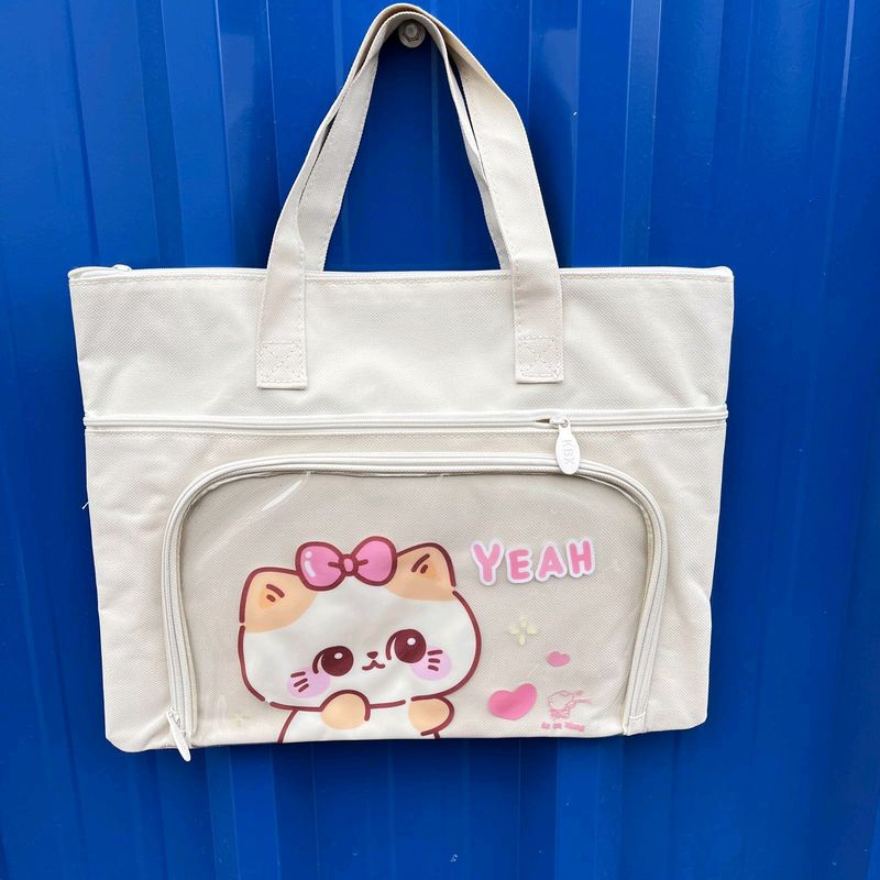fixed price strictly no coin and swap comments on this will b ignores Beautiful Kawai Tote/laptop Bags 349 Each With 3 Compartments