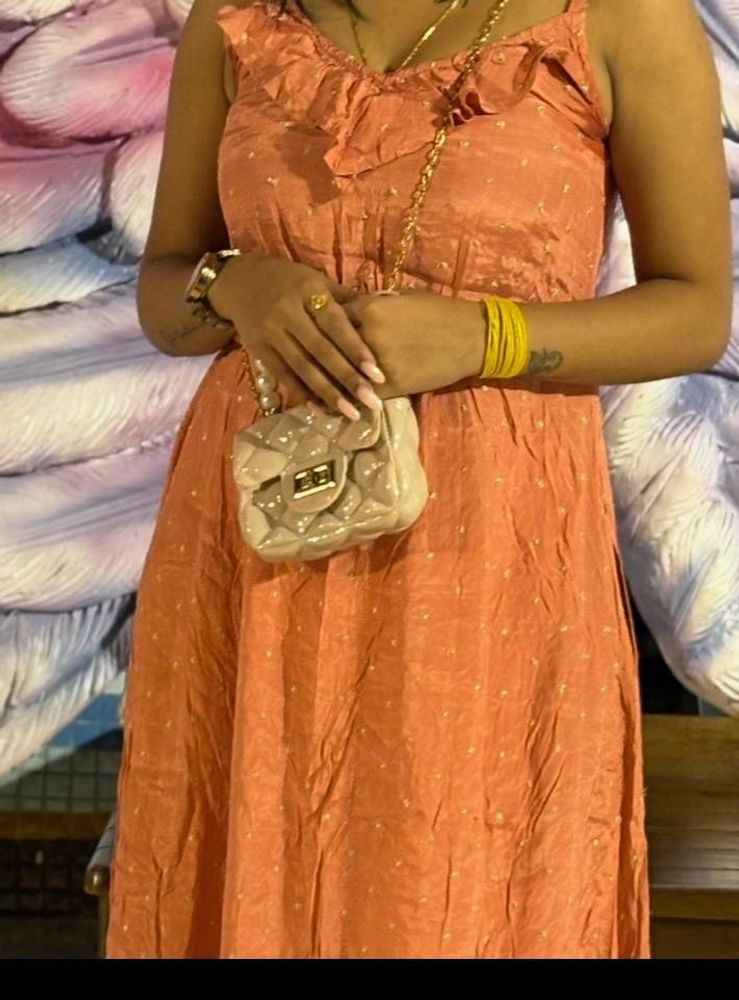 Peach Ruffle Sundress