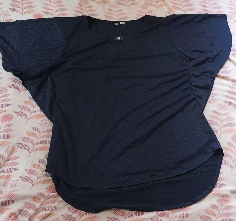 Stylish Navy Blue Tunic Top