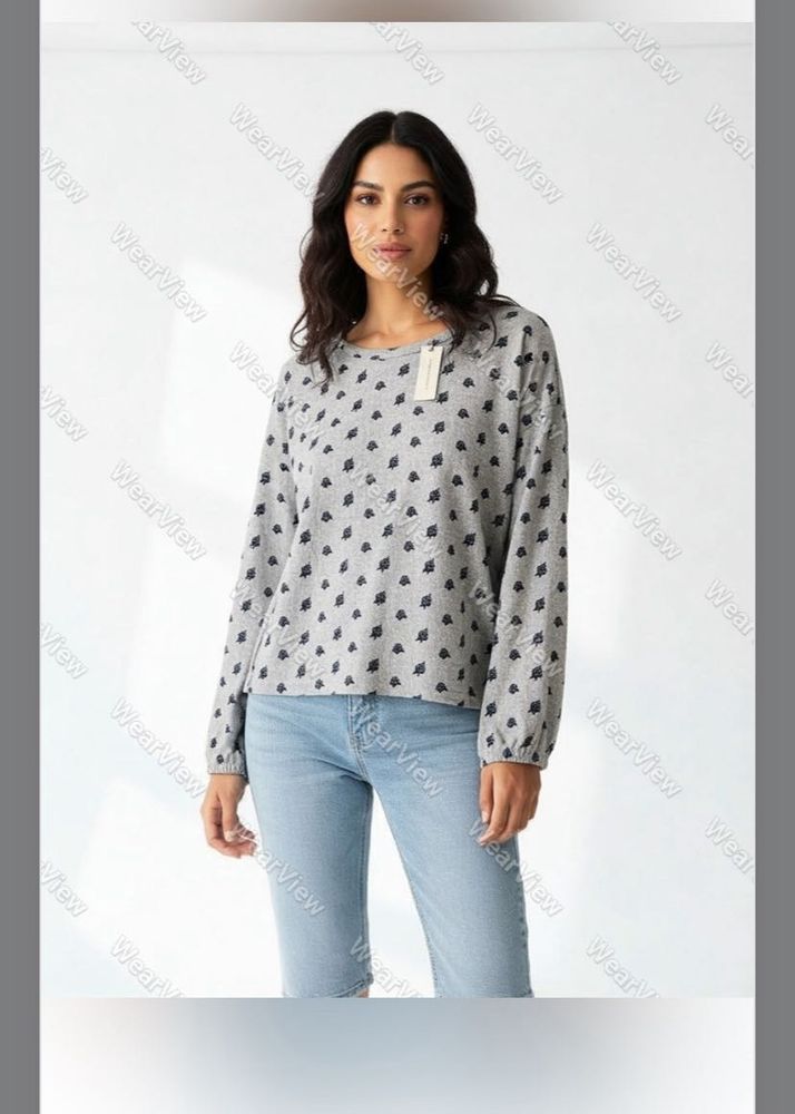 Imported Brand New Printed Long Sleeve Top