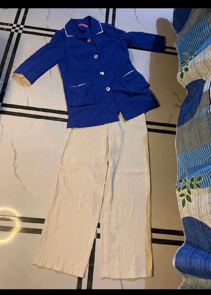 Kids Blue Blazer &amp; Pant Set