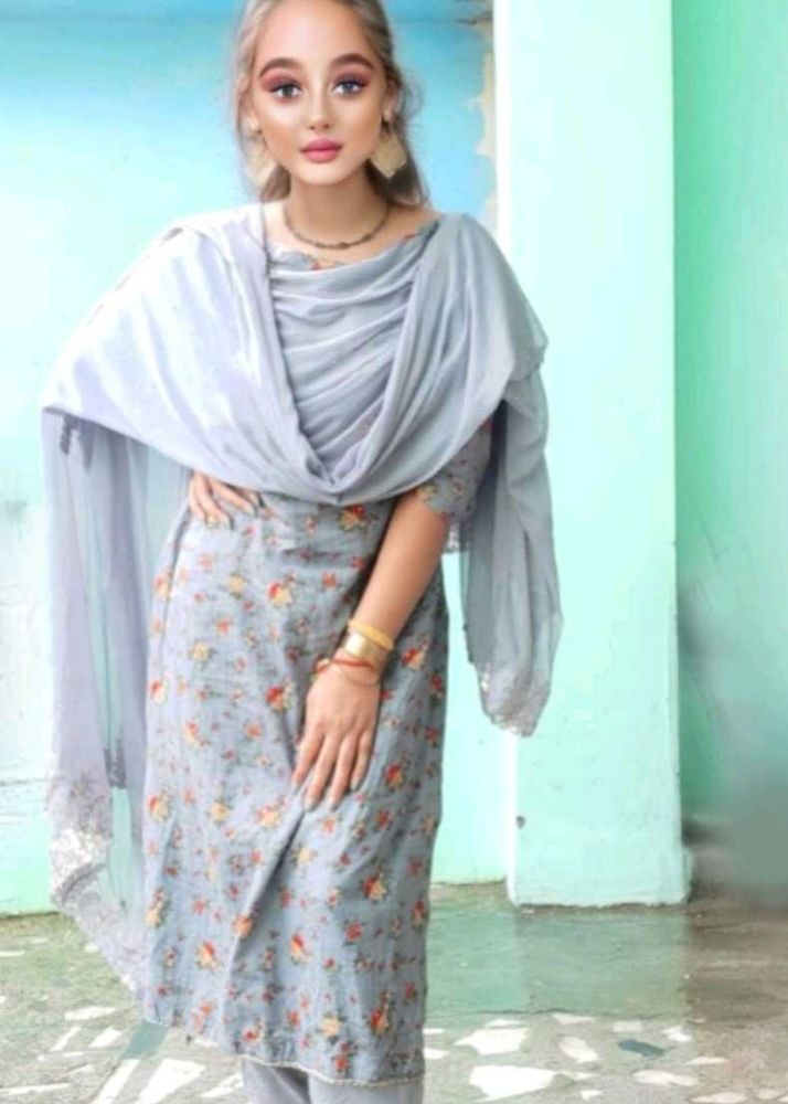 Grey Kurta Set