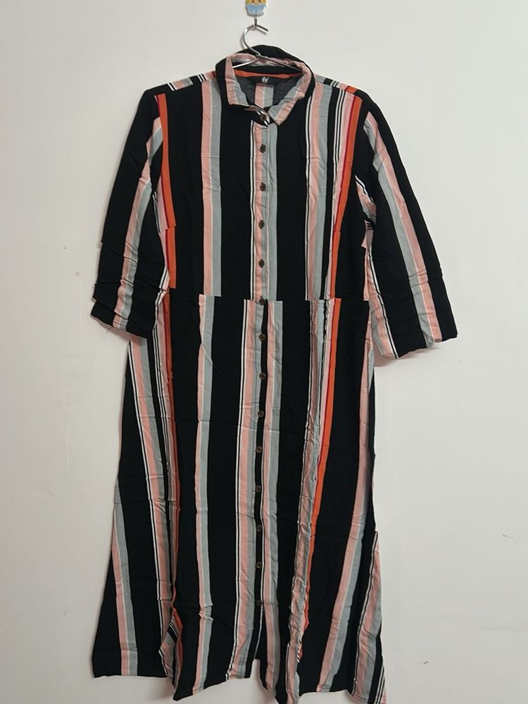 Striped Shirt Dress